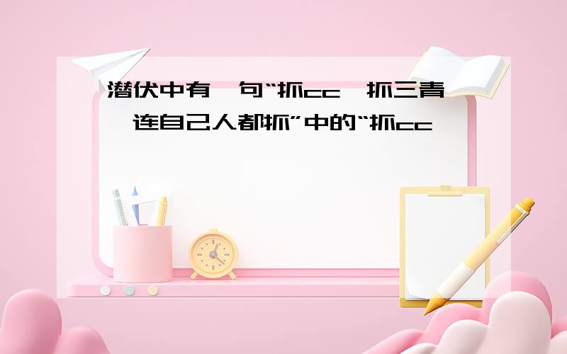 潜伏中有一句“抓cc,抓三青,连自己人都抓”中的“抓cc