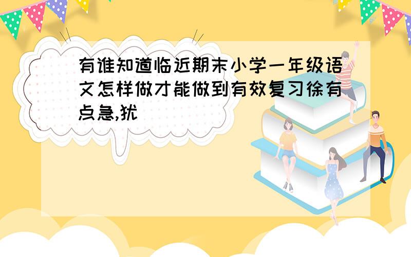 有谁知道临近期末小学一年级语文怎样做才能做到有效复习徐有点急,犹