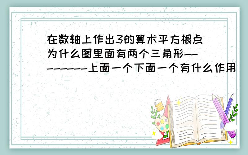 在数轴上作出3的算术平方根点为什么图里面有两个三角形--------上面一个下面一个有什么作用