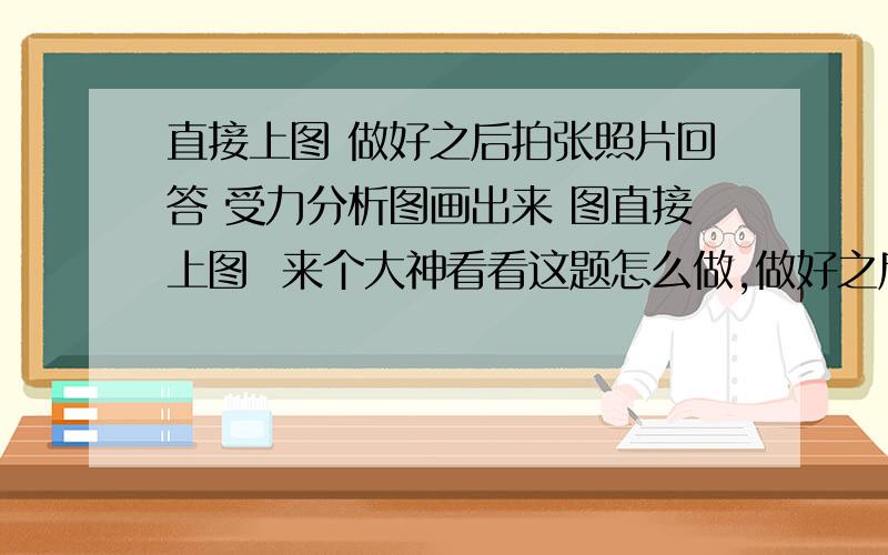 直接上图 做好之后拍张照片回答 受力分析图画出来 图直接上图  来个大神看看这题怎么做,做好之后拍张照片回答  要详细的  受力分析图画出来图示一混合屋架结构的计算简图.屋架的上弦