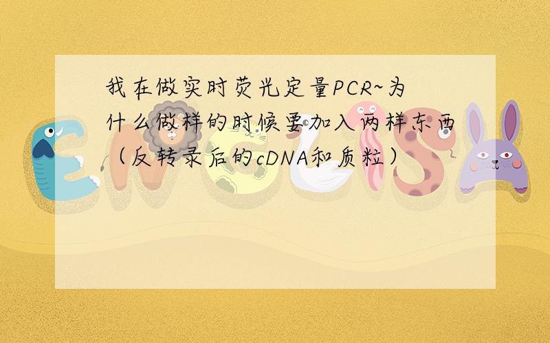 我在做实时荧光定量PCR~为什么做样的时候要加入两样东西（反转录后的cDNA和质粒）