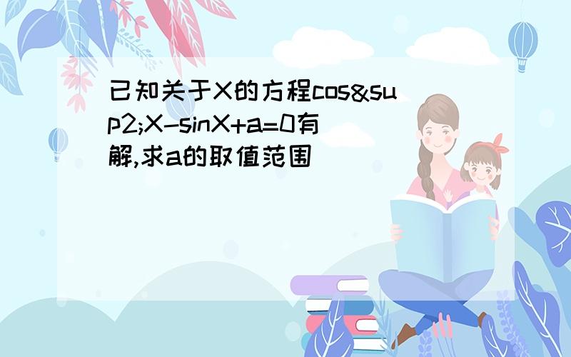 已知关于X的方程cos²X-sinX+a=0有解,求a的取值范围