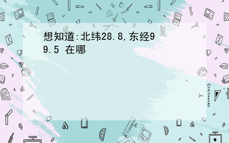 想知道:北纬28.8,东经99.5 在哪