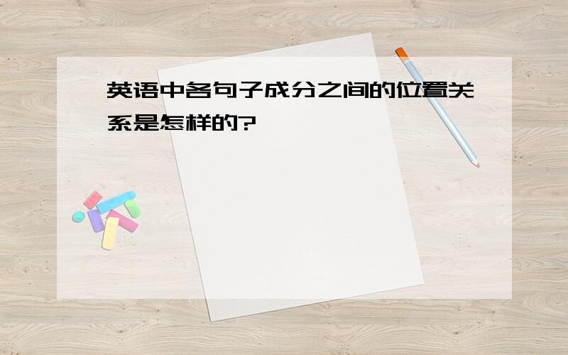 英语中各句子成分之间的位置关系是怎样的?