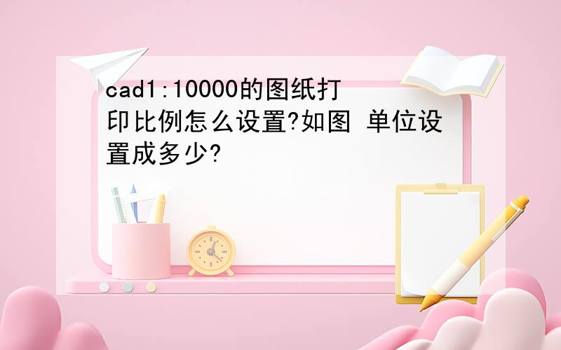 cad1:10000的图纸打印比例怎么设置?如图 单位设置成多少?