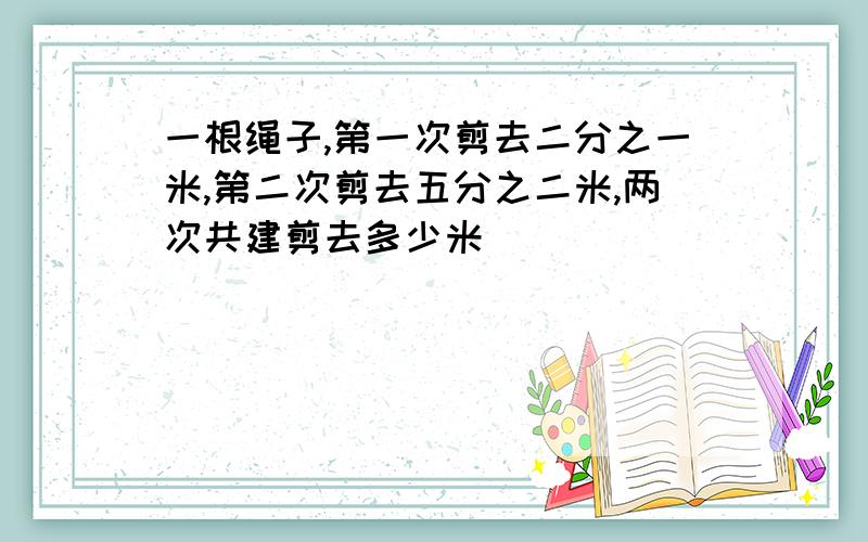 一根绳子,第一次剪去二分之一米,第二次剪去五分之二米,两次共建剪去多少米