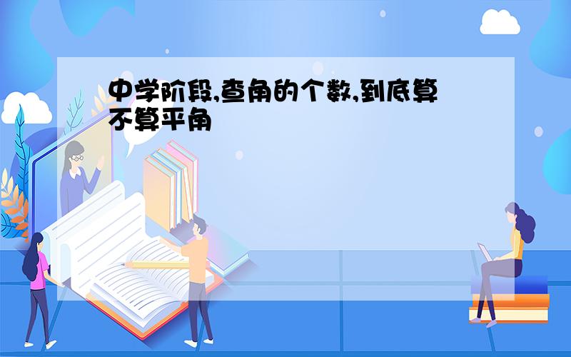 中学阶段,查角的个数,到底算不算平角