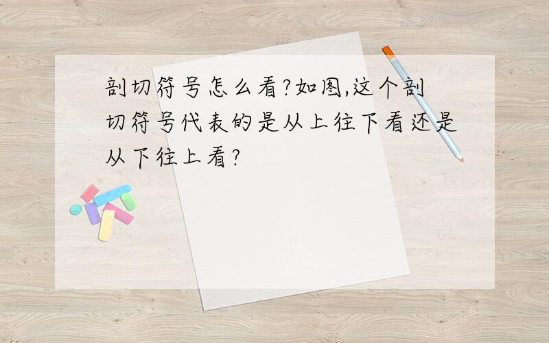 剖切符号怎么看?如图,这个剖切符号代表的是从上往下看还是从下往上看?