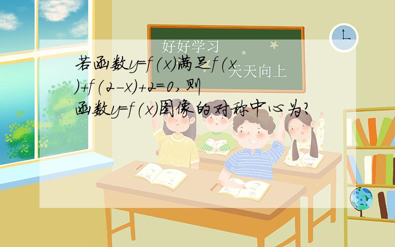 若函数y=f(x)满足f(x)+f(2-x)+2=0,则函数y=f(x)图像的对称中心为?