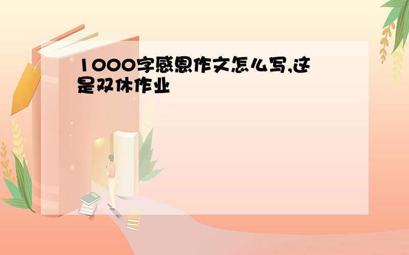 1000字感恩作文怎么写,这是双休作业