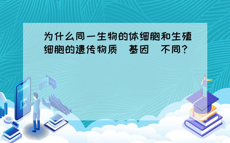 为什么同一生物的体细胞和生殖细胞的遗传物质（基因）不同?