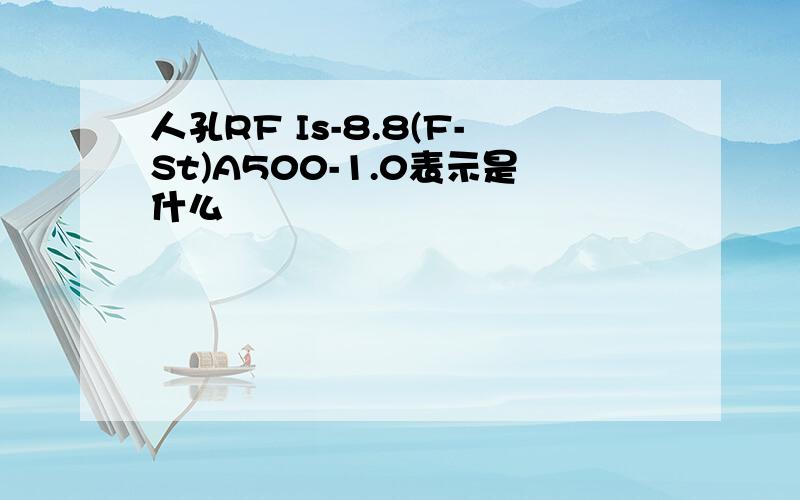 人孔RF Is-8.8(F-St)A500-1.0表示是什么