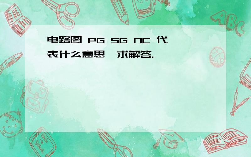 电路图 PG SG NC 代表什么意思,求解答.