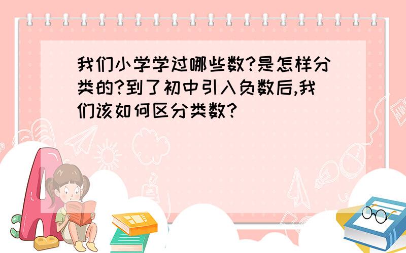 我们小学学过哪些数?是怎样分类的?到了初中引入负数后,我们该如何区分类数?