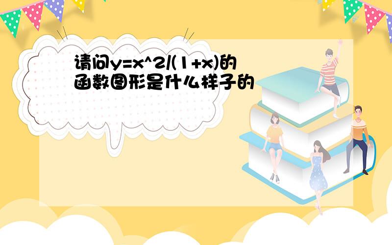 请问y=x^2/(1+x)的函数图形是什么样子的
