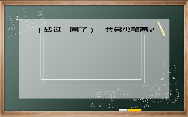 （转过一圈了）一共多少笔画?