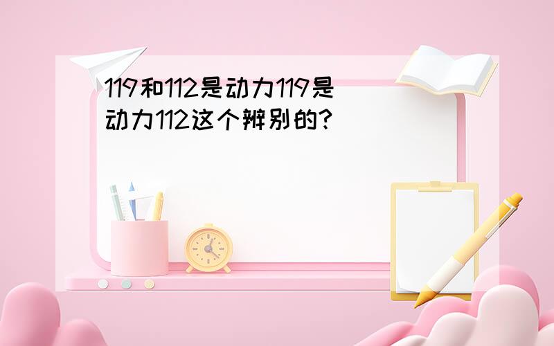 119和112是动力119是动力112这个辨别的?