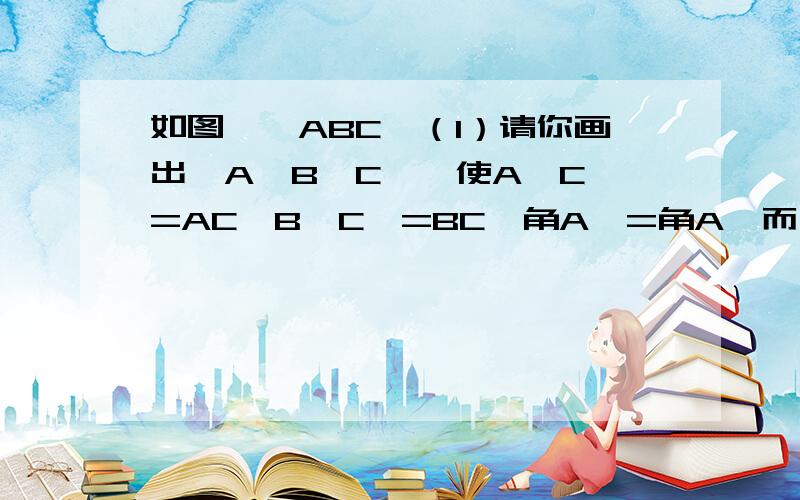如图,△ABC,（1）请你画出△A'B'C',使A'C'=AC,B'C'=BC,角A'=角A,而△A'B'C'却与△ABC不全等,（1）请你画出△A'B'C',使A'C'=AC,B'C'=BC,角A'=角A,而△A'B'C'却与△ABC不全等 （2）你能否画△A'B'C',使A'C'=AC,B'C'=BC,