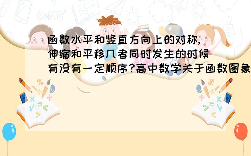 函数水平和竖直方向上的对称,伸缩和平移几者同时发生的时候有没有一定顺序?高中数学关于函数图象变换的高中数学关于函数图象变换的.