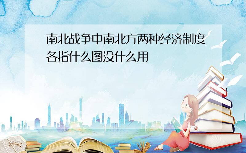 南北战争中南北方两种经济制度各指什么图没什么用