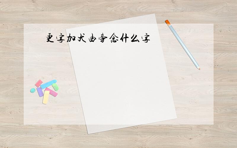 更字加犬由旁念什么字