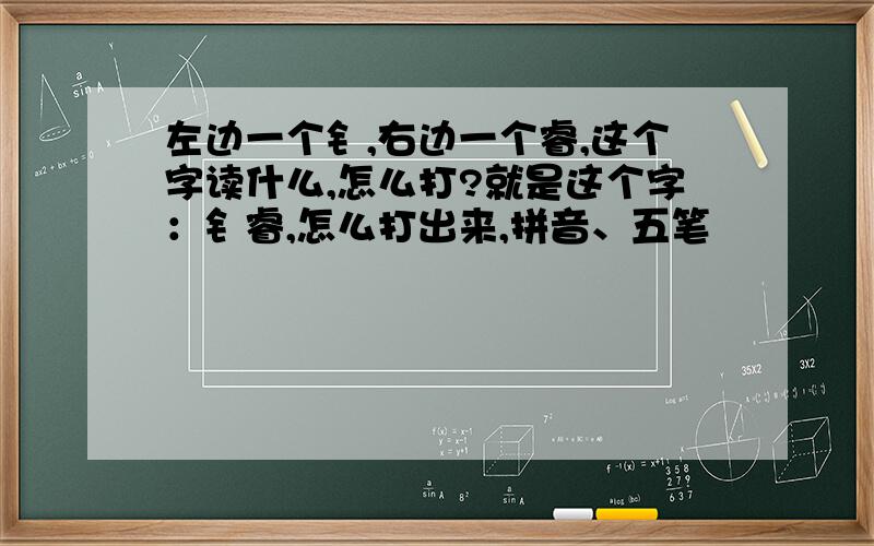 左边一个钅,右边一个睿,这个字读什么,怎么打?就是这个字：钅睿,怎么打出来,拼音、五笔