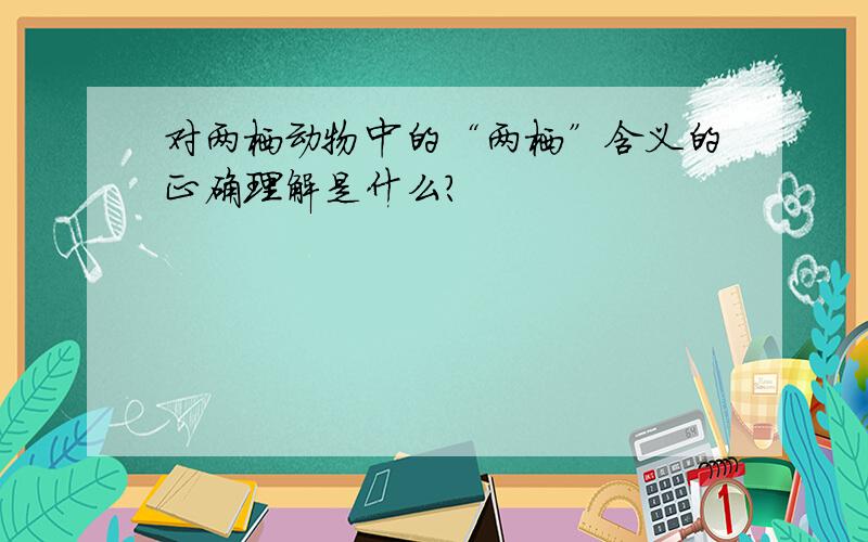 对两栖动物中的“两栖”含义的正确理解是什么?