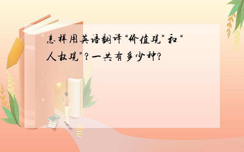 怎样用英语翻译“价值观”和“人权观”?一共有多少种?