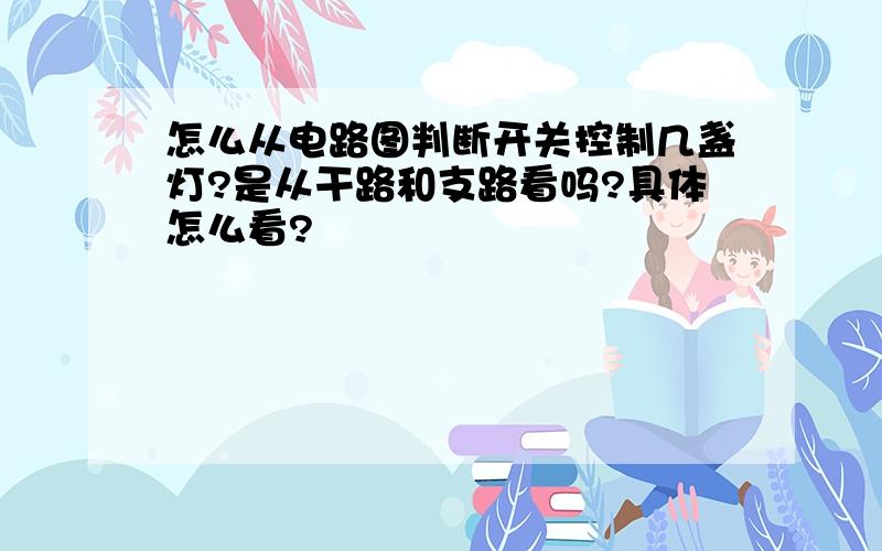 怎么从电路图判断开关控制几盏灯?是从干路和支路看吗?具体怎么看?