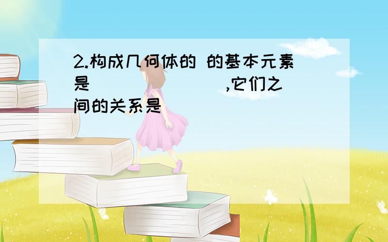 2.构成几何体的 的基本元素是（ ）（ ）（ ）,它们之间的关系是（ ）