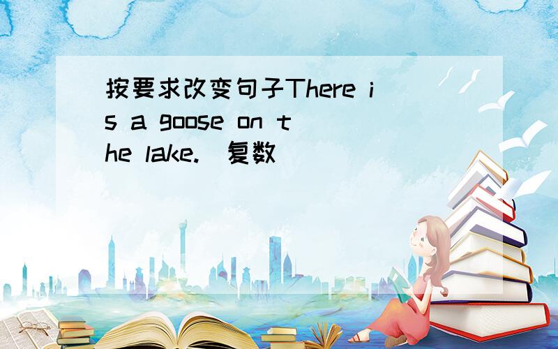 按要求改变句子There is a goose on the lake.（复数）