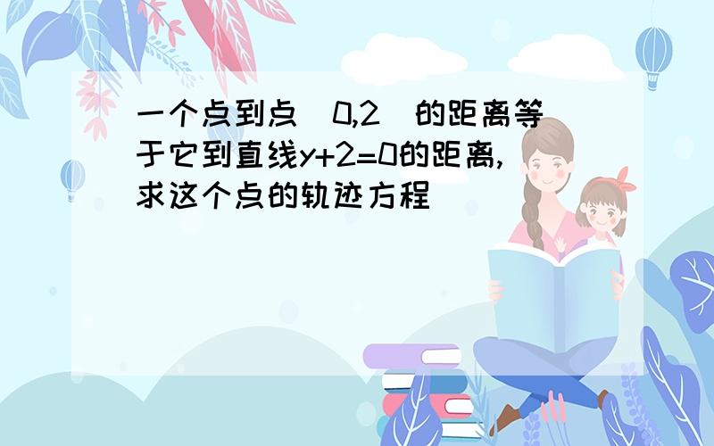 一个点到点(0,2)的距离等于它到直线y+2=0的距离,求这个点的轨迹方程