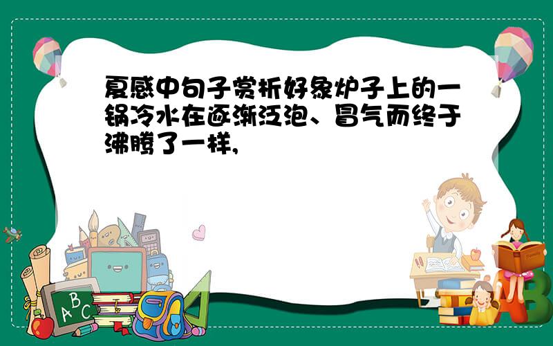 夏感中句子赏析好象炉子上的一锅冷水在逐渐泛泡、冒气而终于沸腾了一样,