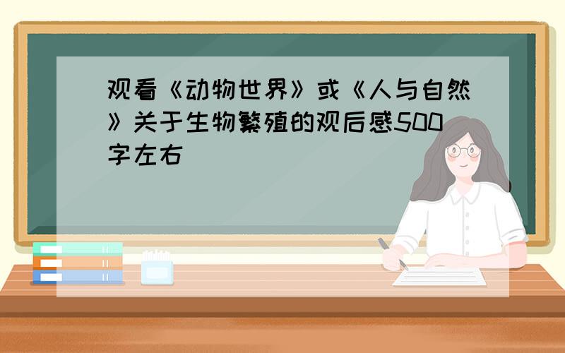 观看《动物世界》或《人与自然》关于生物繁殖的观后感500字左右