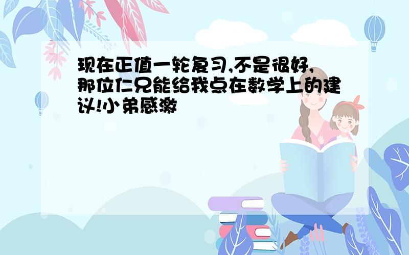 现在正值一轮复习,不是很好,那位仁兄能给我点在数学上的建议!小弟感激