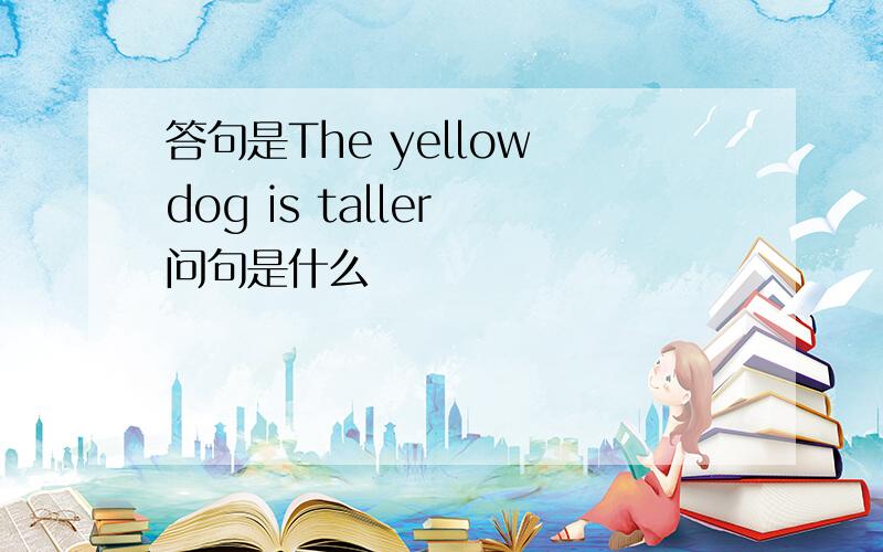 答句是The yellow dog is taller 问句是什么