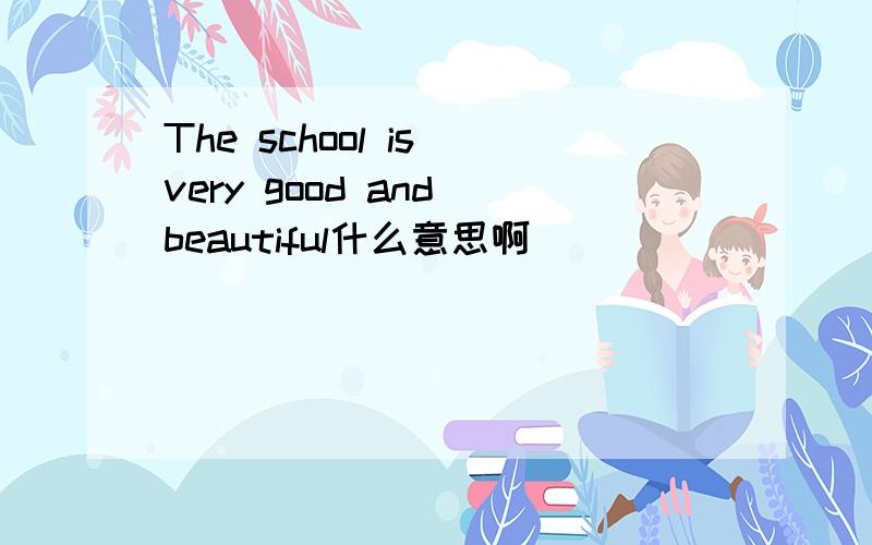 The school is very good and beautiful什么意思啊