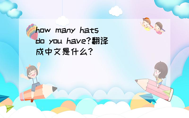 how many hats do you have?翻译成中文是什么?