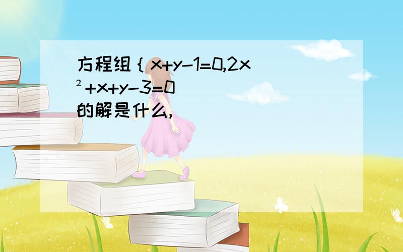 方程组｛x+y-1=0,2x²+x+y-3=0的解是什么,