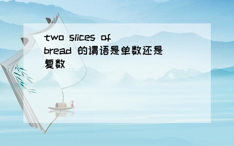 two slices of bread 的谓语是单数还是复数