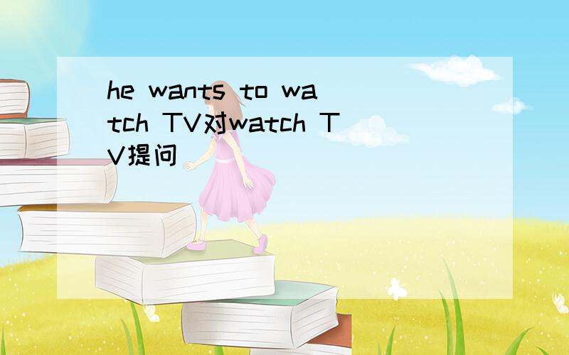 he wants to watch TV对watch TV提问