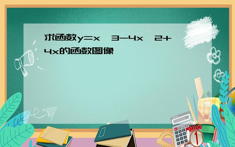 求函数y=x^3-4x^2+4x的函数图像