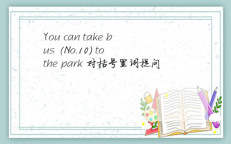 You can take bus (No.10) to the park 对括号里词提问