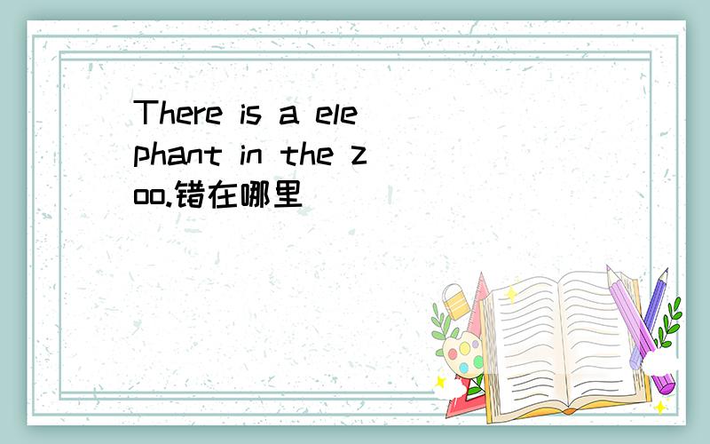 There is a elephant in the zoo.错在哪里