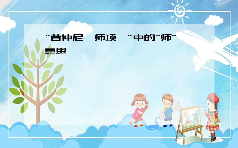 “昔仲尼,师项橐”中的“师”意思