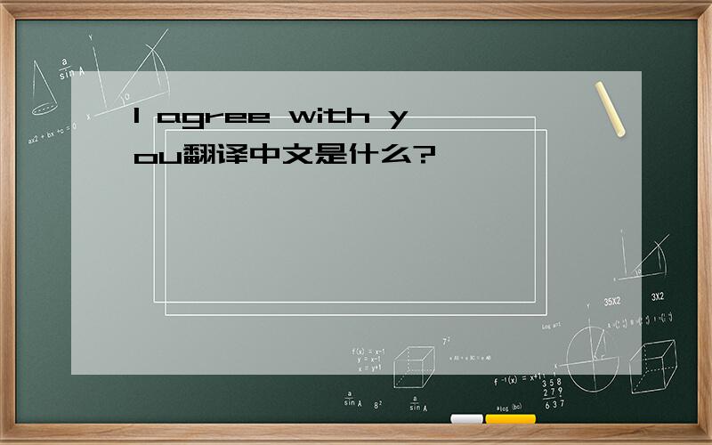 I agree with you翻译中文是什么?