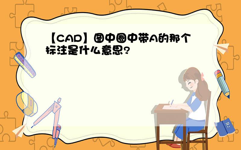 【CAD】图中圈中带A的那个标注是什么意思?