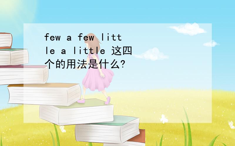 few a few little a little 这四个的用法是什么?