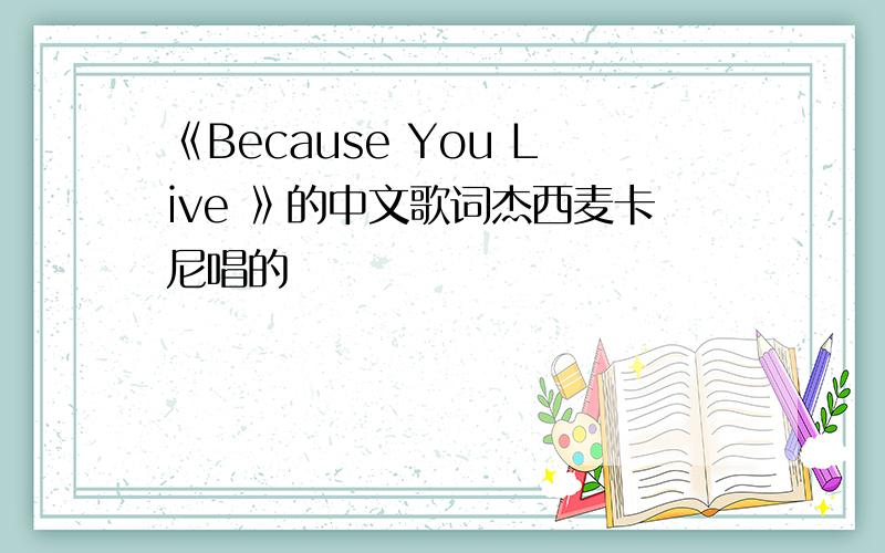 《Because You Live 》的中文歌词杰西麦卡尼唱的