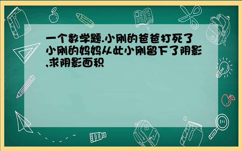 一个数学题.小刚的爸爸打死了小刚的妈妈从此小刚留下了阴影,求阴影面积